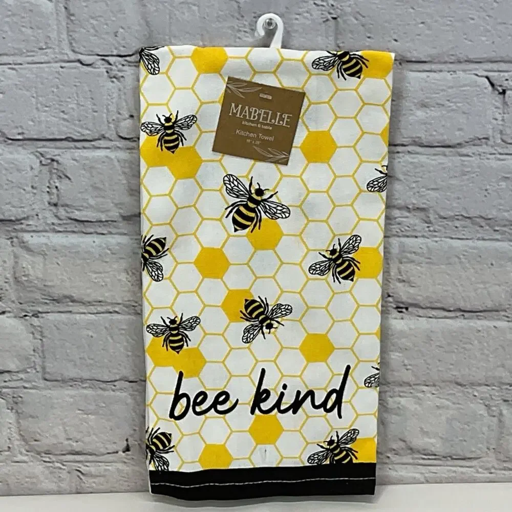 🐝 Bee Theme🐝 Farmhouse Kitchen 3 Pc Set Summer Dish Towel Oven Mitt Pot Holder